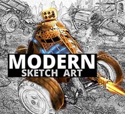 极品PS动作－现实与艺术：Modern Sketch Art
